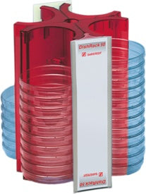 DishRack, height: 240 mm, red, for 52 petri dishes with 92 mm