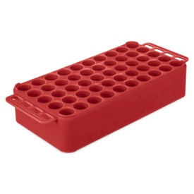 Block Rack D17, opening: 17 mm, 5 x 10, red, with handle
