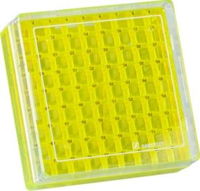 Cryobox, 132 x 132 x 53 mm, format: 9 x 9, for 81 collection tubes