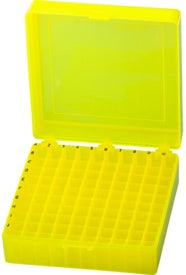 Storage box, hinged lid, PP, format: 10 x 10, for 100 collection tubes 9,38,77,410