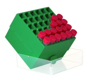 Storage box, slip-on lid, PP, format: 6 x 6, for 36 collection tubes