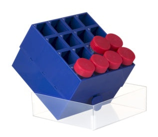 Storage box, slip-on lid, PP, format: 4 x 4, for 16 collection tubes