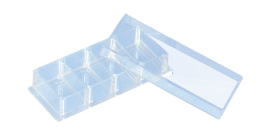 x-well cell culture chamber, 4 wells, on coverglass