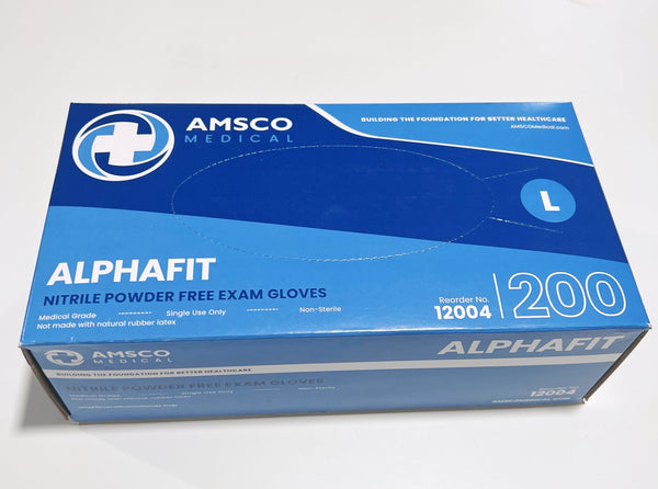 AlphaFit Nitrile Powder-Free Exam Gloves - SM (200 Count)