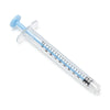 High-Pressure Polycarbonate Medication Syringe with Fixed Male Luer Lock Fitting, 1 mL, Blue