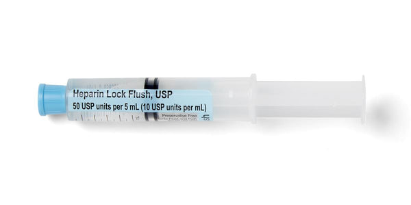 10 mL Syringes Prefilled with Heparin, 5 mL, 10 u / mL