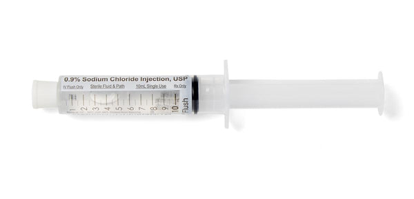 10 mL IV Flush Syringe Prefilled with 10 mL Saline