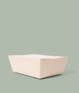 Medium Better Box#8, Compostable Bamboo Kraft w/Clear PLA Window