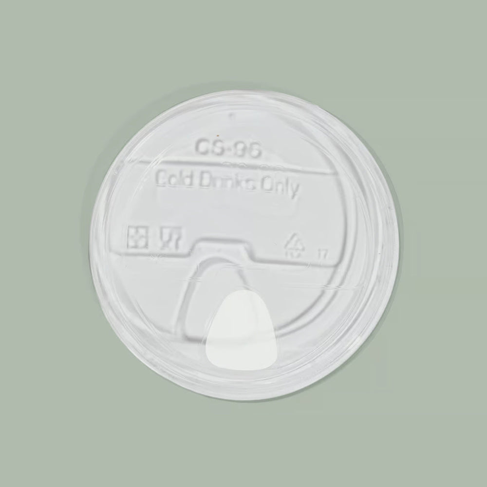 12oz–24oz Compostable Clear PLA Cold Cup Sip Lid