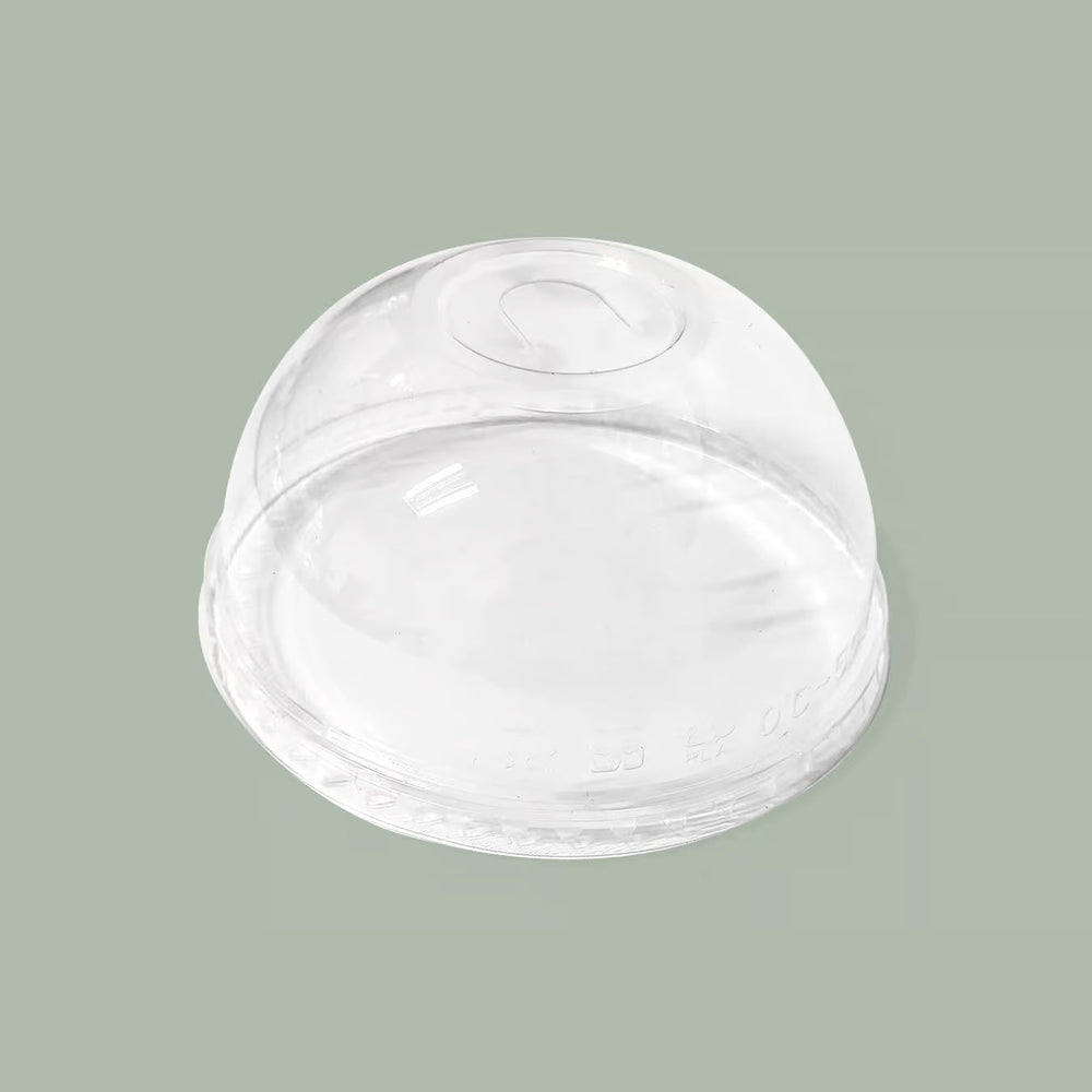 12oz–24oz (96mm) Compostable Clear PLA Cold Cup Sip Dome Lid