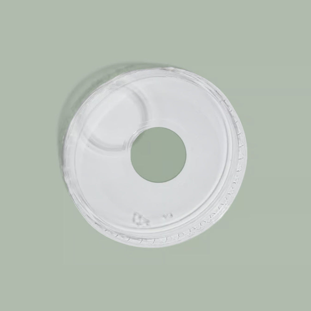 32oz (108mm) Compostable Clear PLA Cold Cup Straw Dome Lid