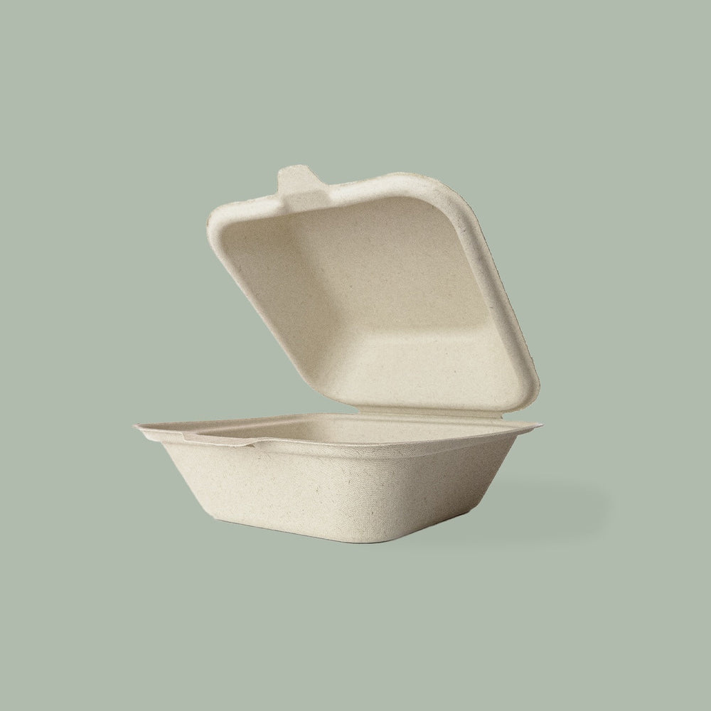 6" x 6" Eco-Bamboo Collection Hinged Clamshell