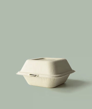 6" x 6" Farmer's Fiber Collection Compostable Clamshell