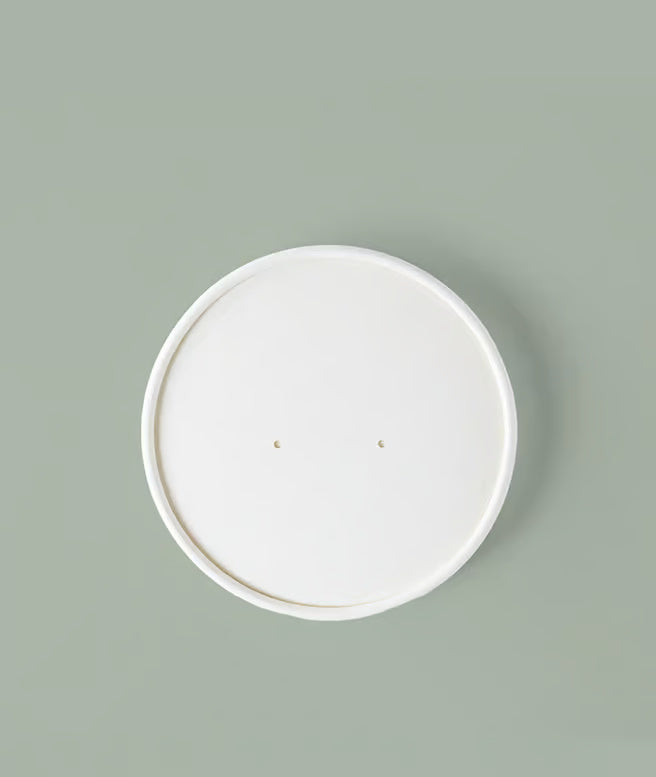 8oz oz PLA-lined Bleached Paper Food Container Lid (90 mm)