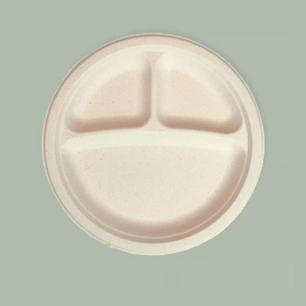 10" 3 Comp Farmer's Fiber Collection Round Plate