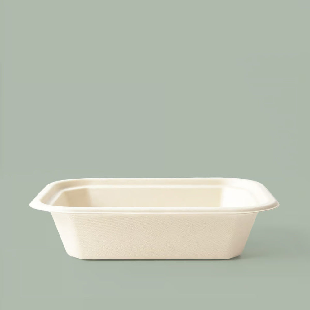 32oz Eco-Bamboo Collection Fiber Rectangular Uncoated Container