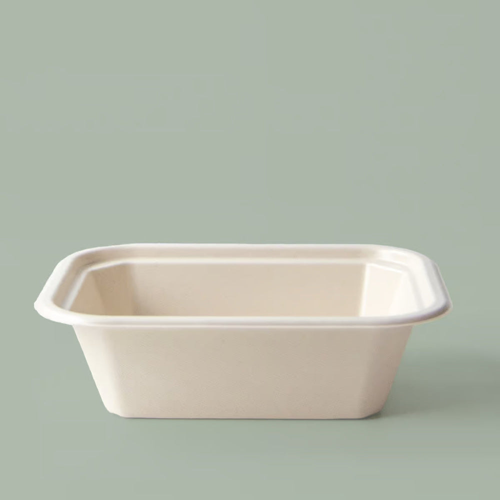 40oz Eco-Bamboo Collection Fiber Rectangular Coated Container