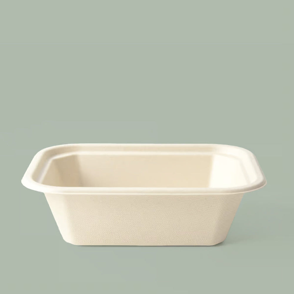 40oz Eco-Bamboo Collection Fiber Rectangular Uncoated Container