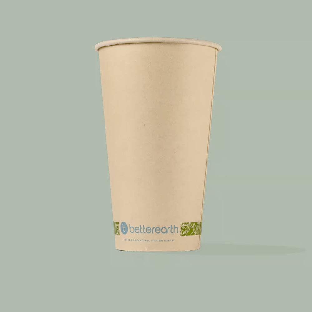 20oz Single Wall Hot Cup, Compostable