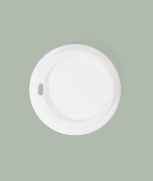8oz Squat - 24oz White Compostable Hot Cup Lid