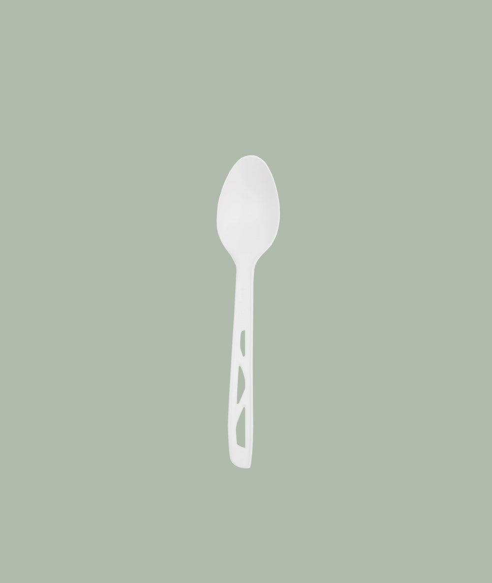 Spoon, Medium Weight White - Bulk CPLA Compostable Cutlery