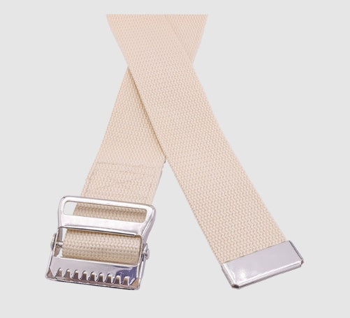 72" GAIT BELT NATURAL METAL BUCKLE