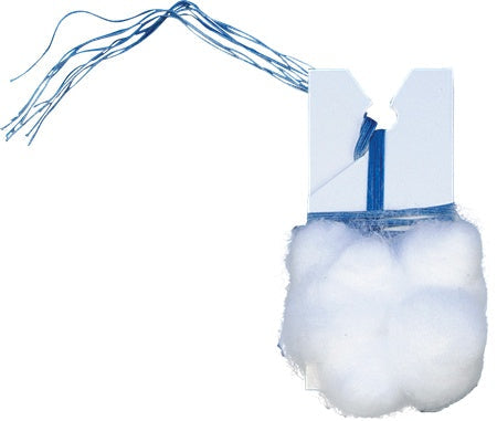 Cotton Ball, X-Small 3/8" Double-Strung 5/pk 50 pks/cs