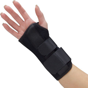 Wrist Splint, Black, 7" Hook & Loop Closure, RT, Univ