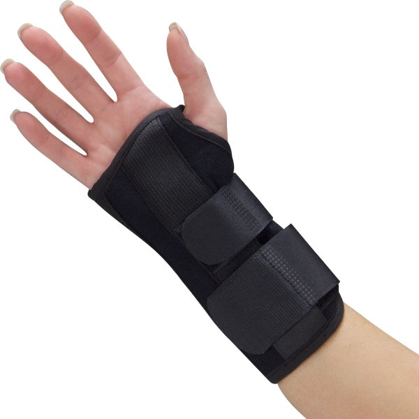 Wrist Splint, Black, 7" Hook & Loop Closure, LT, Univ