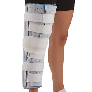Knee Immobilizer, Cutaway 16IN, Blue Perforated Foam
