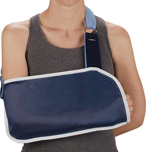 Arm Sling Blue Canvas, Foam Strap, XL
