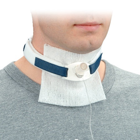 Trach Tube Holder, Foam Blue Purr Foam, Velc,Adj to 23