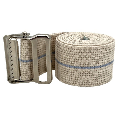 Gait Belt, Heavy Duty Striped,Tiger Teeth Bkl,2"X70"