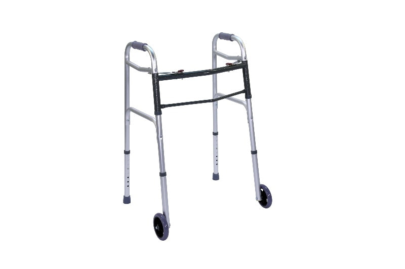 Aluminum Walker Standard w/ Wheels, 2/cs