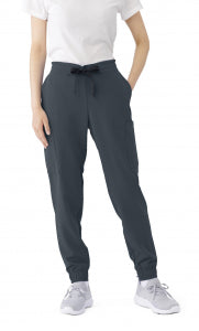 First AVE Women's 7-Pocket Jogger-Style Scrub Pants, Charcoal, Size XL