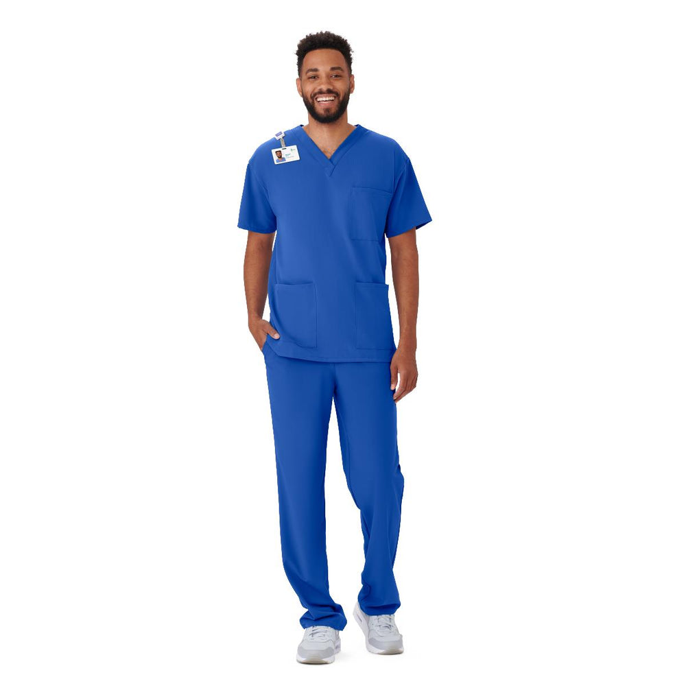 Henderson AVE Unisex Scrub Top with 3 Pockets, Royal Blue, Size 4XL