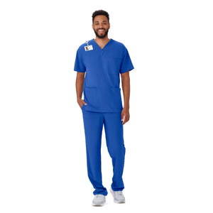 Henderson AVE Unisex Scrub Top with 3 Pockets, Royal Blue, Size 4XL