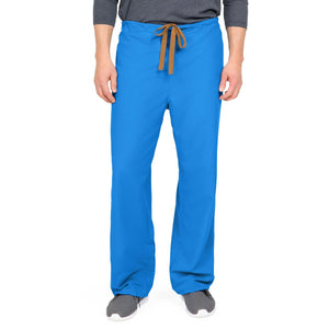 PerforMAX Unisex Reversible Scrub Pants with Front Drawstring, Royal Blue, Regular Inseam, Size 3XL, Angelica Color Code