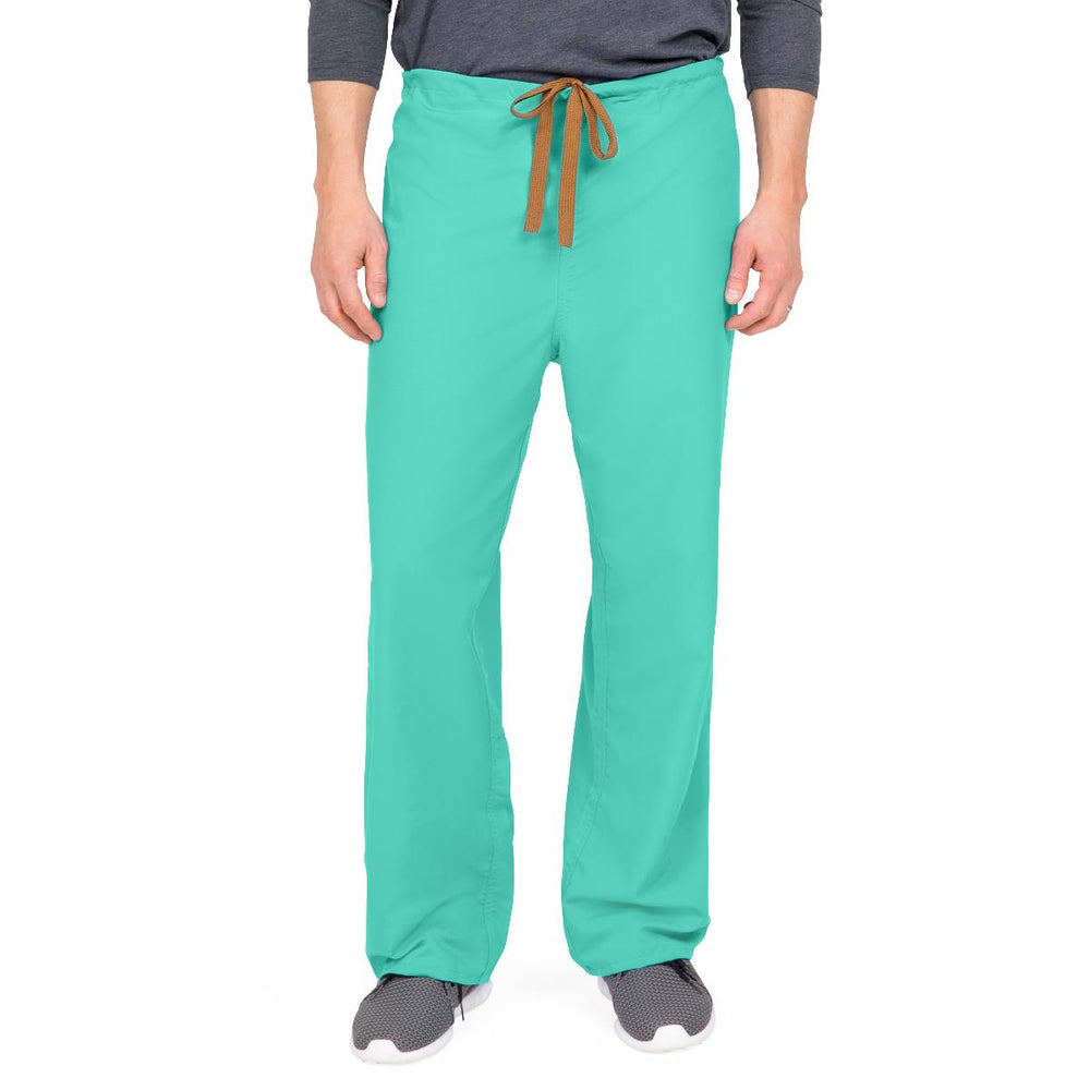 PerforMAX Unisex Reversible Scrub Pants with Front Drawstring, Jade, Regular Inseam, Size 3XL, Angelica Color Code
