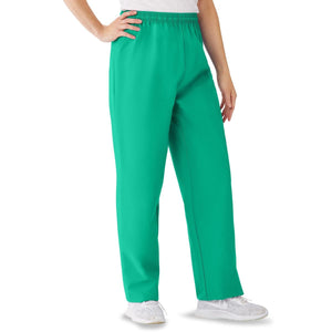 AngelStat Women's Elastic Waist Scrub Pants with Drawstring, Size XL, Jade