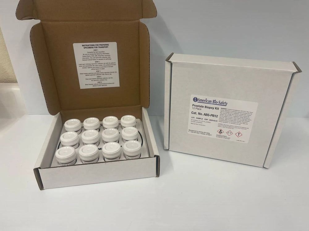 12 vial Prostate Biopsy Kit (10% Formalin) 25 kits per case