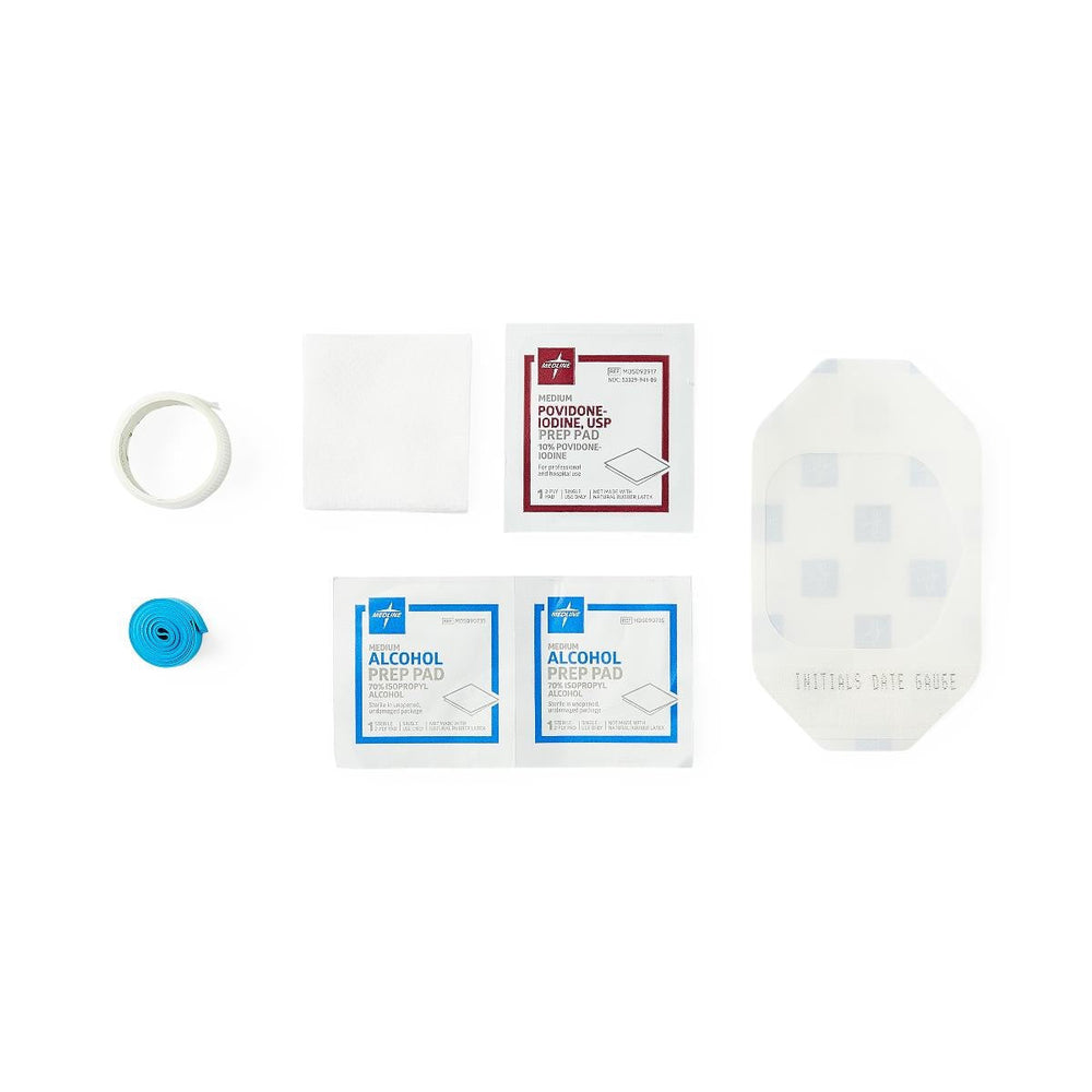 8-Piece IV Start Kit with 2 Alcohol Prep Pads, 1 PVP Prep Pad
