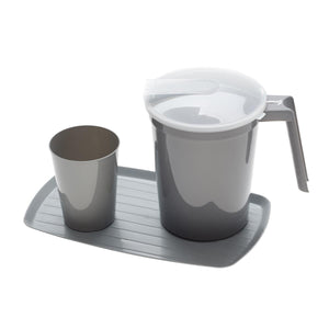 Water Tumbler and Pitcher Set, Graphite