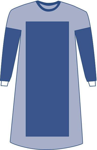 Eclipse Poly Reinforced Gown, Size L