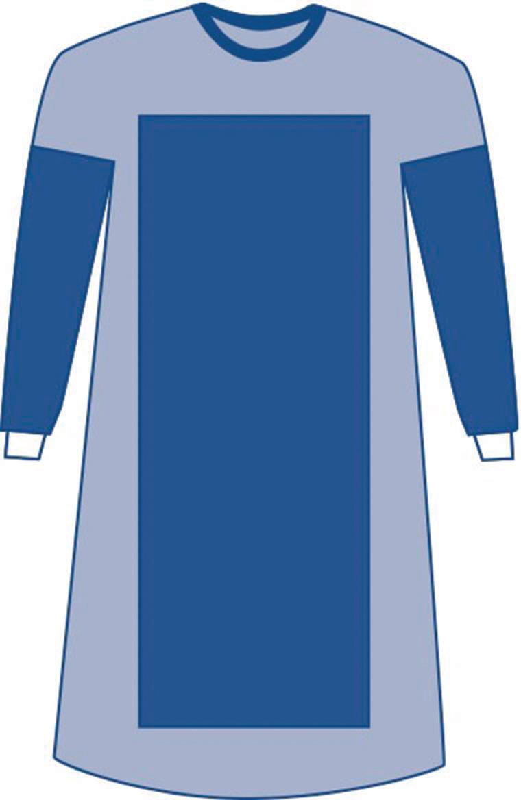 Eclipse Poly Reinforced Gown, Size XL, Extra-Long