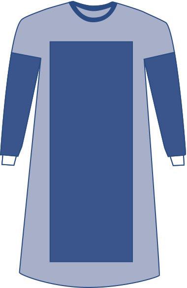 Eclipse Poly Reinforced Gown, Size 2XL, Extra-Long