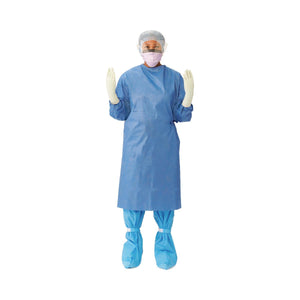 Sterile Orbis Breathable Film Surgical Gown, AAMI Level 4, Size XL, Extra Long, 56" Length