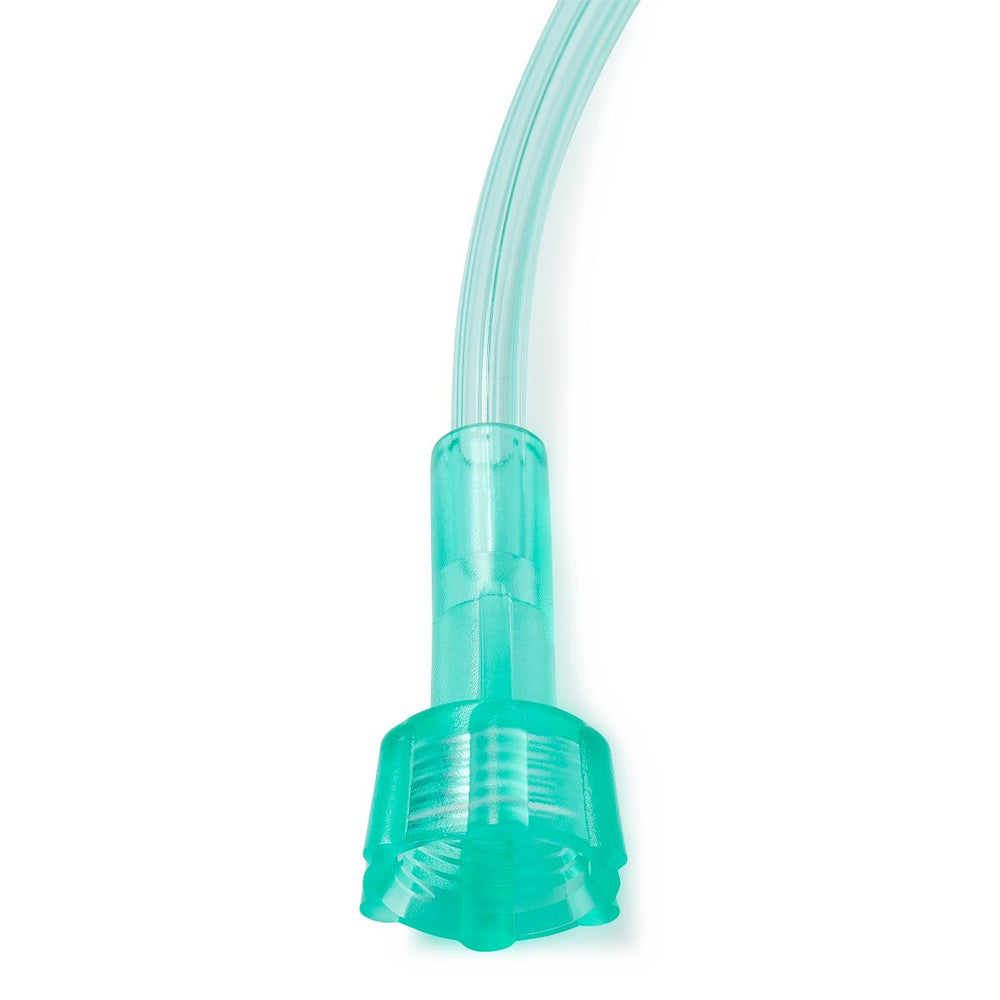 Green Crush-Resistant Oxygen Tubing, 14', Standard Connector