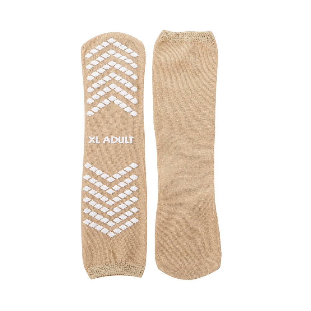 McKesson, Slipper Socks McKesson Adult X-Large Tan Above the Ankle, Count of 48