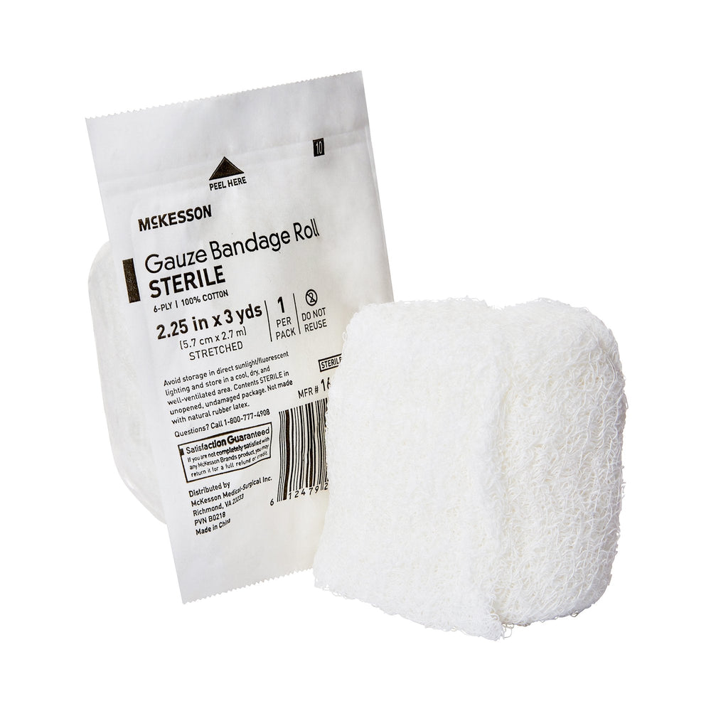 McKesson, Fluff Bandage Roll 2-1/4 Inch X 3 Yard, Count of 96